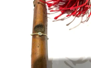 Custom Made Sieraden -14k geelgouden ring met zirkonia