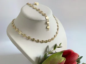 collier en Armband 14k geelgoud